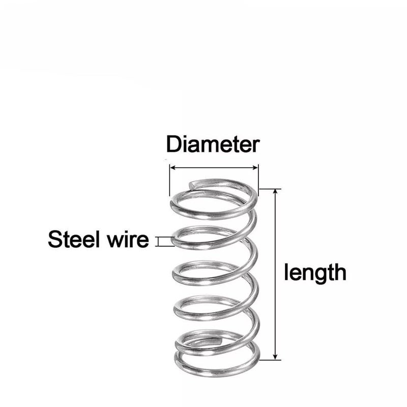 Customizable Stainless Steel Compression Springs 5pcs 11x25mm 1 5mm Wire Diameter - Image 2